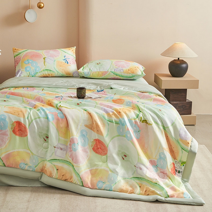 91家纺网 家纺一手货源 找家纺 （总）兴邦家纺 2026新款花香凉感印花夏被夏凉被