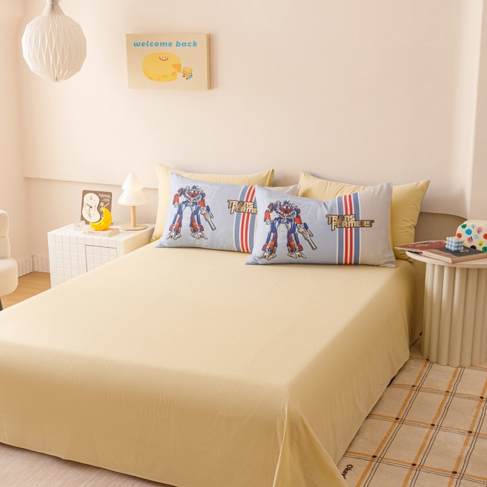 91家纺网 家纺一手货源 找家纺 2025新款设计师专版全棉双层纱四件套 变形金刚