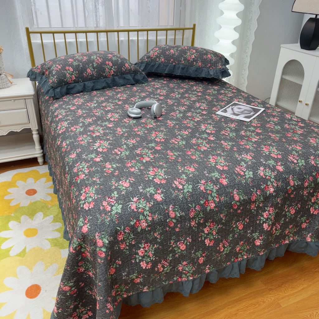 91家纺网 家纺一手货源 找家纺 暖居 2025春夏款高温砂洗棉花床盖三件套被套四件套同款纯棉夏被空调被四季 中国美