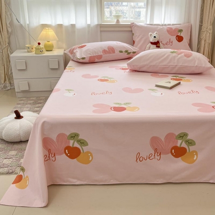 91家纺网 家纺一手货源 找家纺 新印象2025新款直角纯棉老粗布套件 床单款老粗布-蜜语