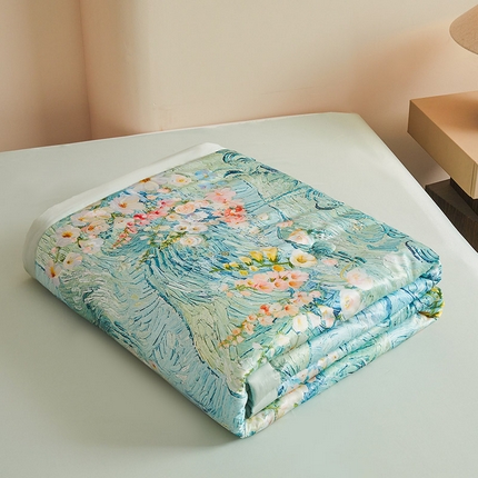 91家纺网 家纺一手货源 找家纺 （总）兴邦家纺 2026新款花香凉感印花夏被夏凉被