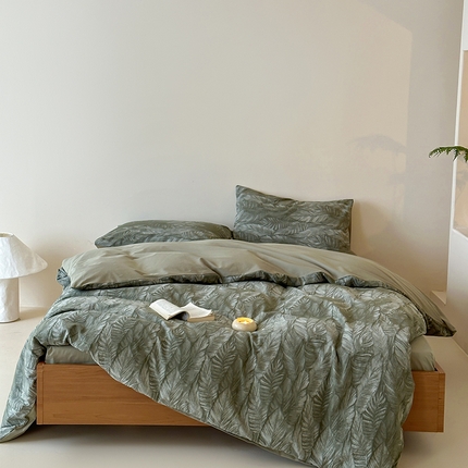 91家纺网 家纺一手货源 找家纺 （总）简家居 2025新款60支色织空气感大提花四件套-热带往事