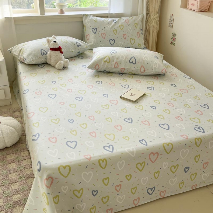 91家纺网 家纺一手货源 找家纺 新印象2025新款直角纯棉老粗布套件 床单款老粗布-简爱