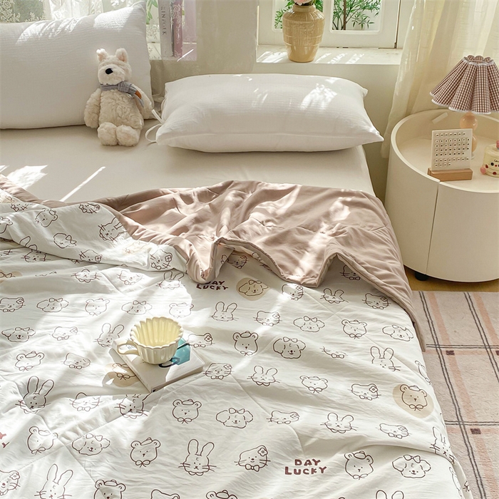 91家纺网 家纺一手货源 找家纺 梵蒂莎 2025云朵棉棉花夏被宠月兔