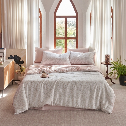 91家纺网 家纺一手货源 找家纺 （总）时年家纺 2025新款莱赛尔天丝印花系列四件套