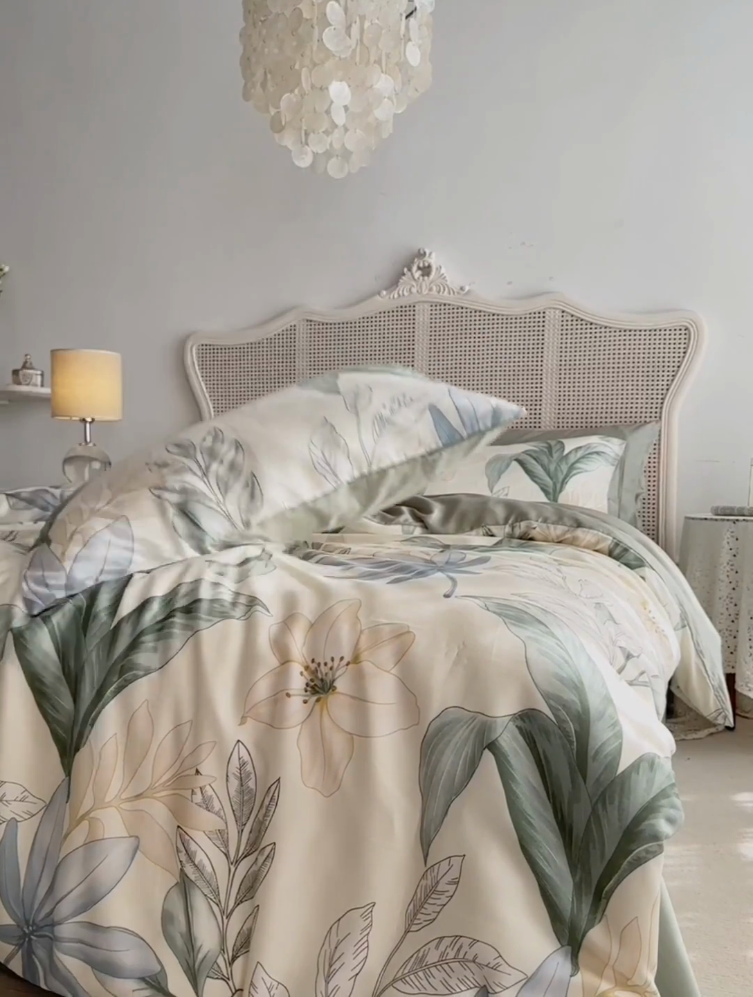 91家纺网 家纺一手货源 找家纺 时年家纺 2025新款莱赛尔天丝印花系列四件套春日落樱