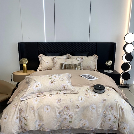 91家纺网 家纺一手货源 找家纺 （总）莱豫家纺 2025新款50支长绒棉数码印花四件套