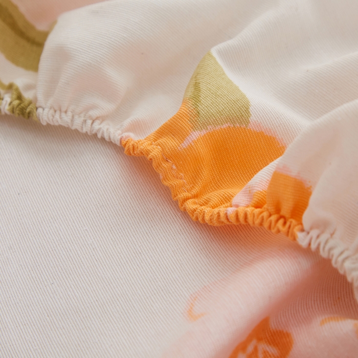 91家纺网 家纺一手货源 找家纺 金泰莱 2025新款锦柔老粗布印花床笠 朝暮