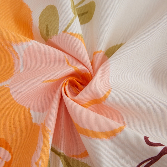 91家纺网 家纺一手货源 找家纺 金泰莱 2025新款锦柔老粗布印花床笠 朝暮