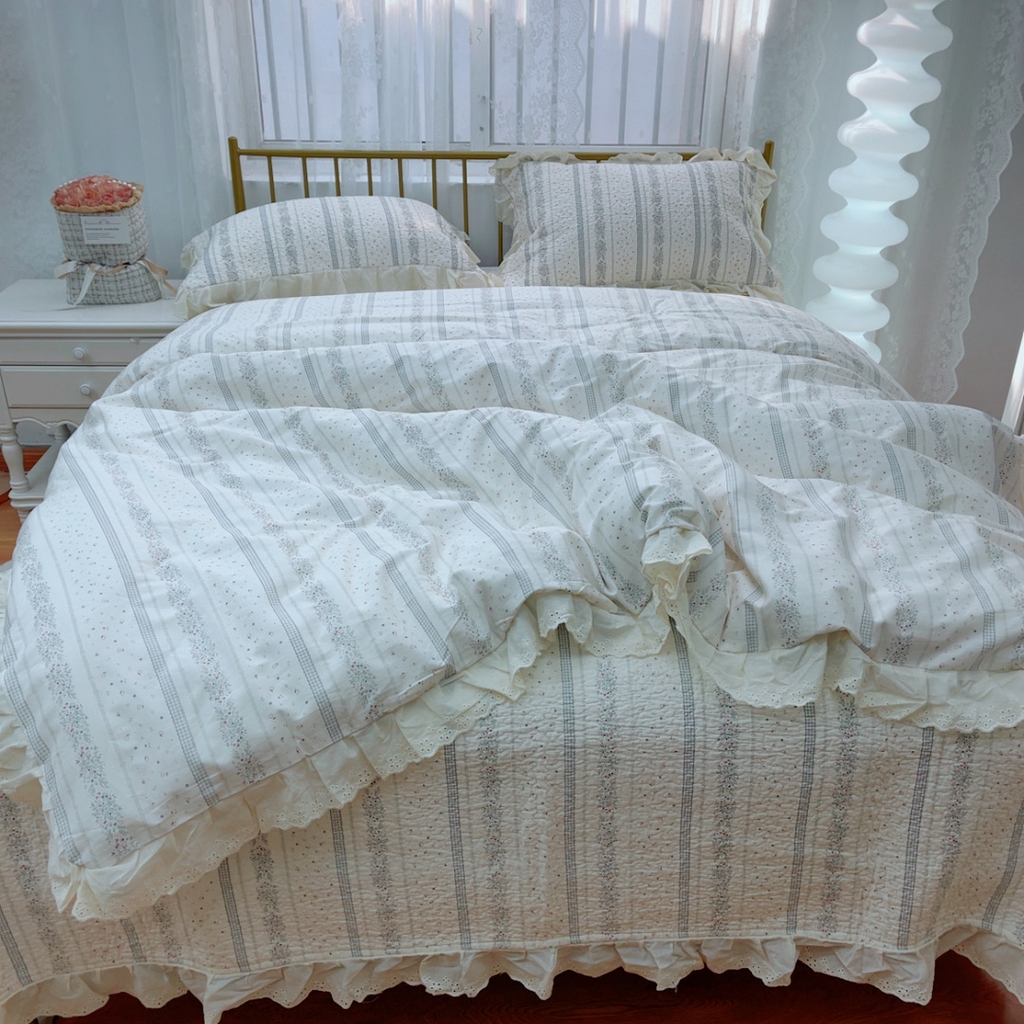 91家纺网 家纺一手货源 找家纺 暖居 2025春夏款高温砂洗棉花床盖三件套被套四件套同款纯棉夏被空调被四季 布兰格