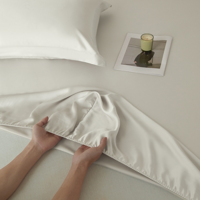 91家纺网 家纺一手货源 找家纺 涵宸2025新款天丝-天丝棉-纯色单床笠-场景1 床笠-太空灰