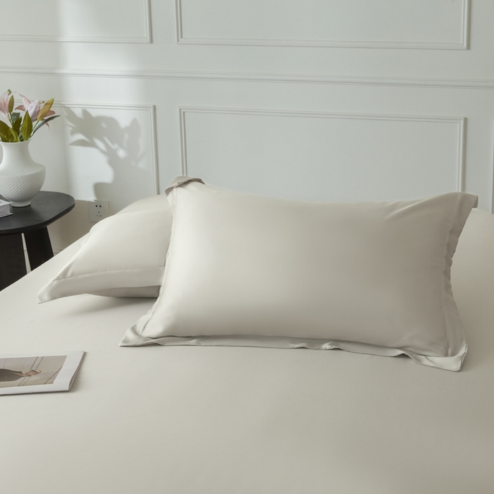 91家纺网 家纺一手货源 找家纺 涵宸2025新款天丝-天丝棉-纯色单枕套-场景1 枕套-太空灰