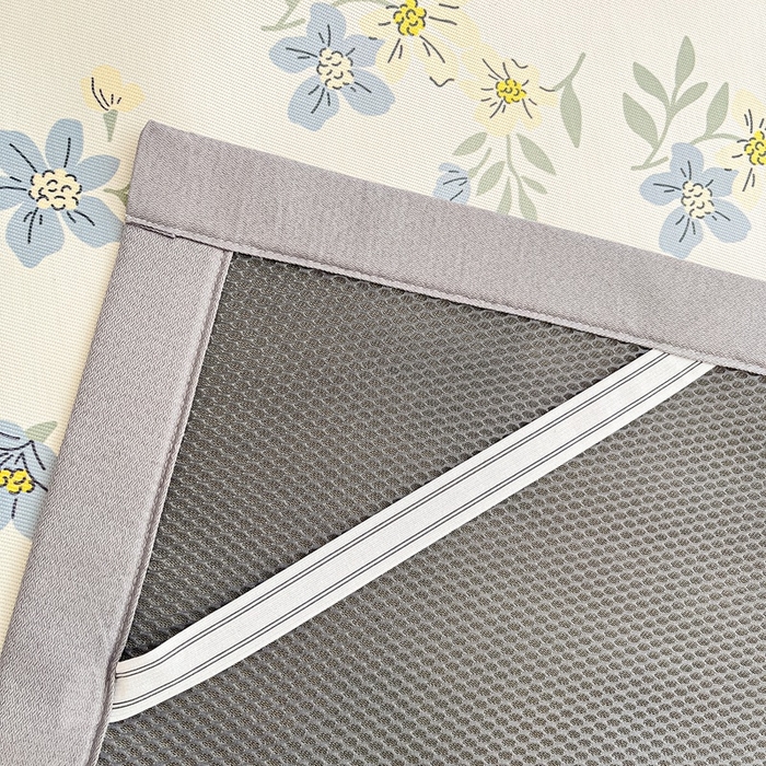 91家纺网 家纺一手货源 找家纺 川悦生活 2025新款600D立体宽边冰丝印花凉席 花月青啬