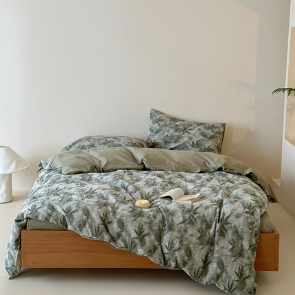 91家纺网 家纺一手货源 找家纺 （总）简家居 2025新款60支色织空气感大提花四件套-墨山茶园