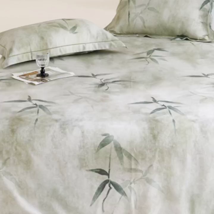 91家纺网 家纺一手货源 找家纺 舒慕 2025新款天丝竹纤维凉席三件套 春晓-绿