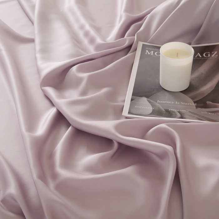 91家纺网 家纺一手货源 找家纺 涵宸2025新款天丝-天丝棉-纯色单枕套-场景1 枕套-紫语