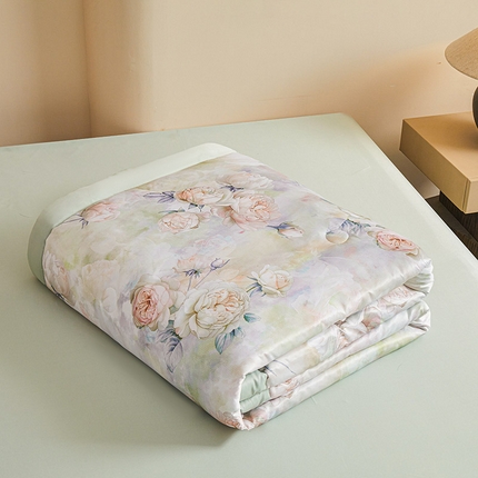 91家纺网 家纺一手货源 找家纺 （总）兴邦家纺 2026新款花香凉感印花夏被夏凉被