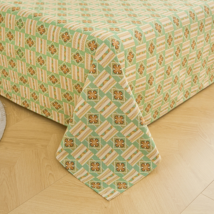 91家纺网 家纺一手货源 找家纺 九亭家纺 2025新款A类全棉老粗布床单 花儿棋盘格