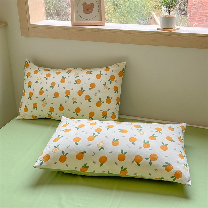 91家纺网 家纺一手货源 找家纺 梵蒂莎 2025云朵棉棉花夏被橙意满满-绿