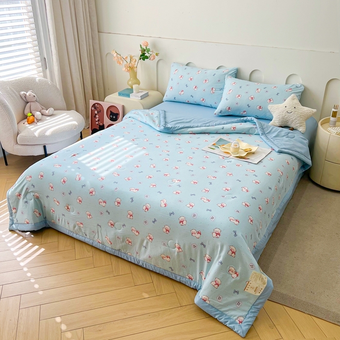 91家纺网 家纺一手货源 找家纺 爱屋及屋2025新款棉花夏被 可爱小羊