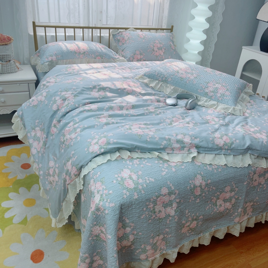 91家纺网 家纺一手货源 找家纺 暖居 2025春夏款高温砂洗棉花床盖三件套被套四件套同款纯棉夏被空调被四季 苏里南