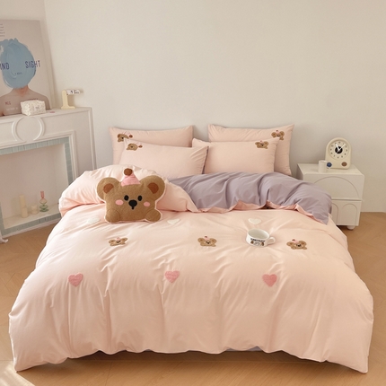 91家纺网 家纺一手货源 找家纺 （总）卡巴伦2025新款高密全棉水洗棉毛巾绣四件套