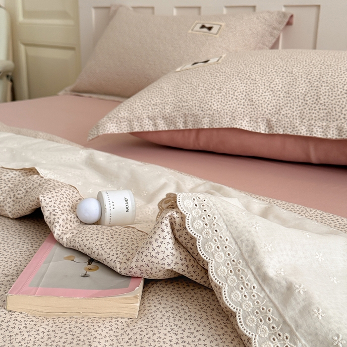 91家纺网 家纺一手货源 找家纺 帕拉美拉 2025新款全棉双层纱玉米聚乳酸夏被春秋被冬被玉米被 三件套四件套 洛伊（粉）