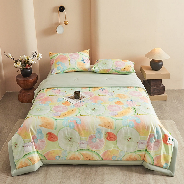 91家纺网 家纺一手货源 找家纺 （总）兴邦家纺 2026新款花香凉感印花夏被夏凉被