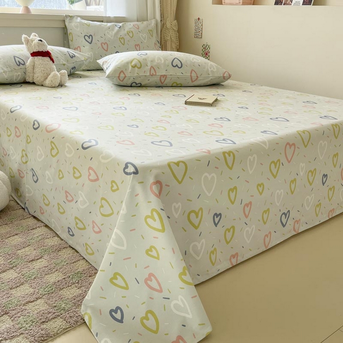 91家纺网 家纺一手货源 找家纺 新印象2025新款直角纯棉老粗布套件 床单款老粗布-简爱