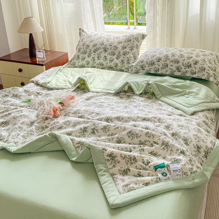 91家纺网 家纺一手货源 找家纺 （总）左右家纺 2025新款A类双层纱大豆夏凉被