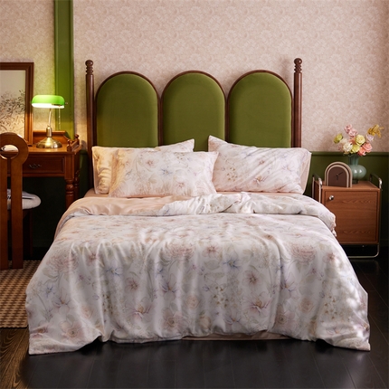 91家纺网 家纺一手货源 找家纺 （总）时年家纺 2025新款莱赛尔天丝印花系列四件套