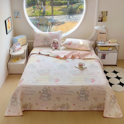 91家纺网 家纺一手货源 找家纺 昊川家纺  2025新款全棉床盖 彼得潘