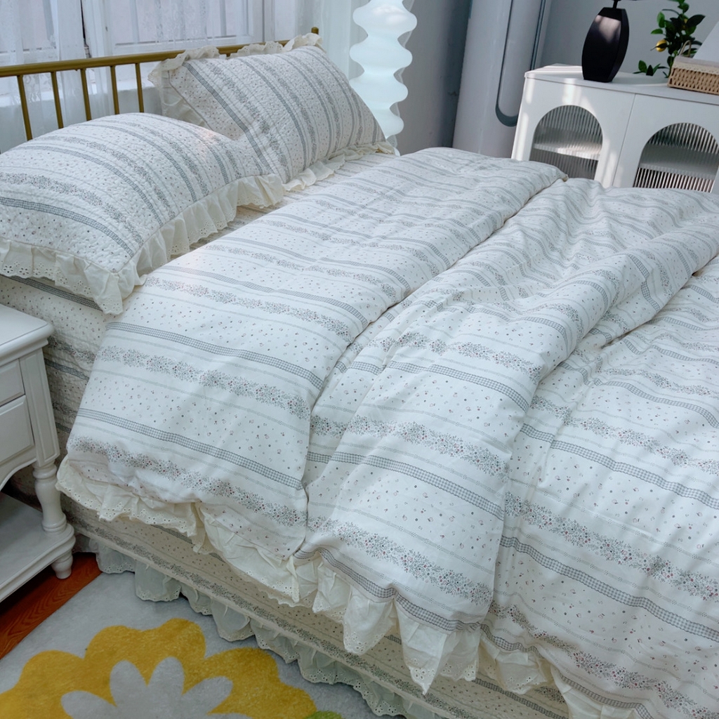 91家纺网 家纺一手货源 找家纺 暖居 2025春夏款高温砂洗棉花床盖三件套被套四件套同款纯棉夏被空调被四季 布兰格