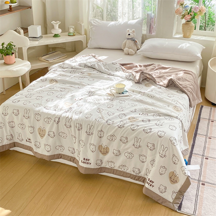 91家纺网 家纺一手货源 找家纺 梵蒂莎 2025云朵棉棉花夏被宠月兔