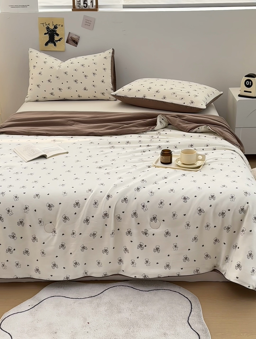 91家纺网 家纺一手货源 找家纺 （总）奥汀洛家纺 2025新款小清新针织棉双层纱夏被