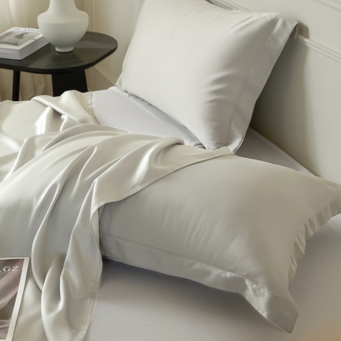 91家纺网 家纺一手货源 找家纺 涵宸2025新款天丝-天丝棉-纯色单枕套-场景1 枕套-太空灰