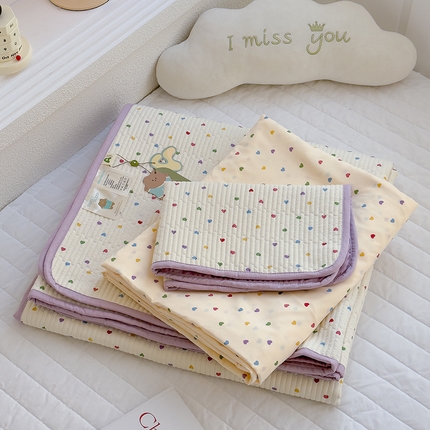 91家纺网 家纺一手货源 找家纺 （总）赫梵茜 2025新款有氧针织双层纱单床盖床盖三件套床盖四件套