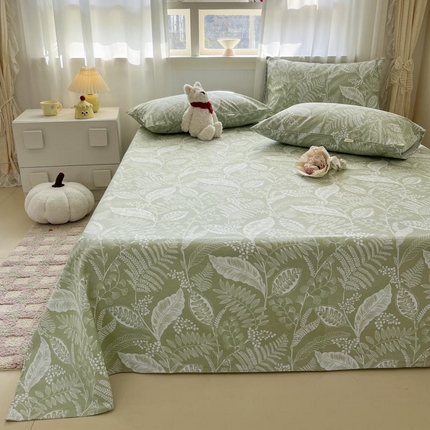 91家纺网 家纺一手货源 找家纺 新印象2025新款直角纯棉老粗布套件 床单款老粗布-南风