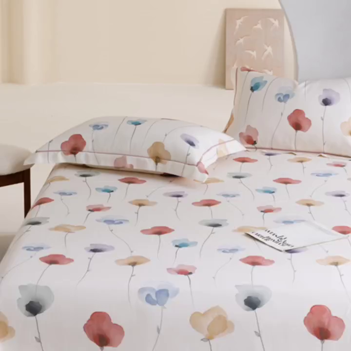 91家纺网 家纺一手货源 找家纺 舒慕 2025新款天丝竹纤维凉席三件套 初语