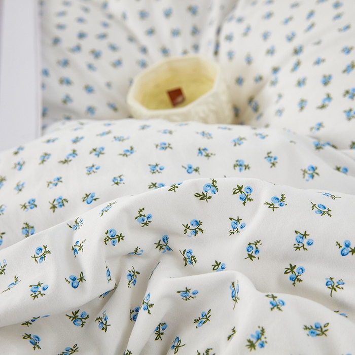 91家纺网 家纺一手货源 找家纺 卡迪亚家纺 2025新款轻氧棉小碎花韩式花边床盖 若兰