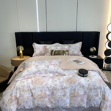 91家纺网 家纺一手货源 找家纺 （总）莱豫家纺 2025新款50支长绒棉数码印花四件套