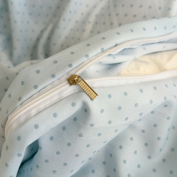 91家纺网 家纺一手货源 找家纺 赫梵茜 2025新款有氧针织双层纱单床盖床盖三件套床盖四件套 方糖-兰