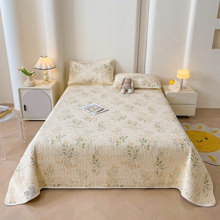 雅萱家纺 2025新款全棉双层纱床盖单夏被 花间意