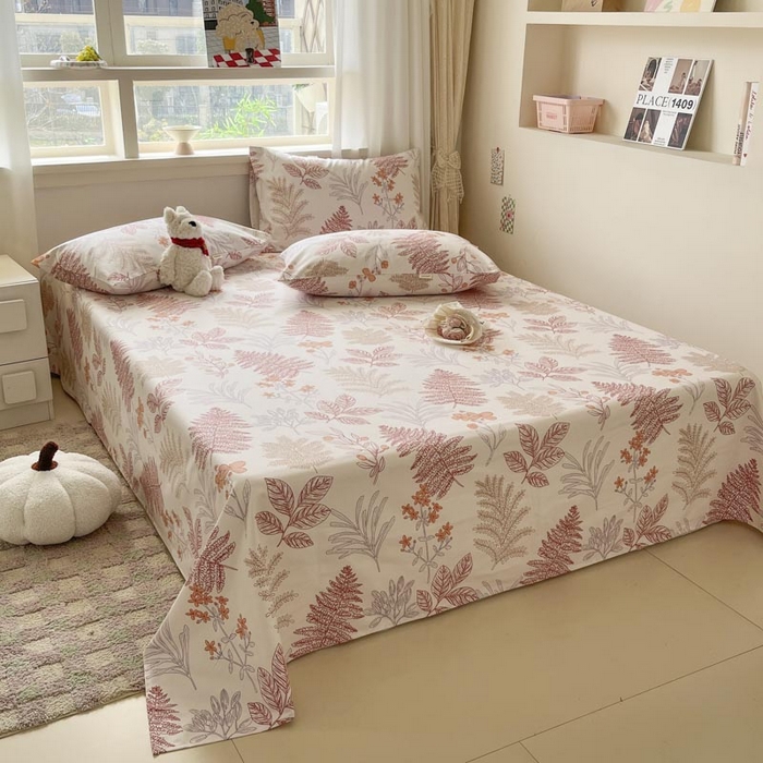 91家纺网 家纺一手货源 找家纺 新印象2025新款直角纯棉老粗布套件 床单款老粗布 -相思语