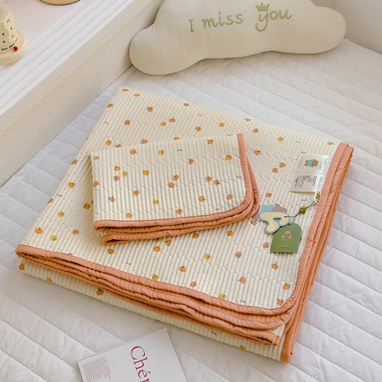 91家纺网 家纺一手货源 找家纺 （总）赫梵茜 2025新款有氧针织双层纱单床盖床盖三件套床盖四件套