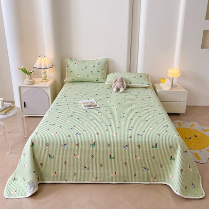 雅萱家纺 2025新款全棉双层纱床盖单夏被 淘气狗