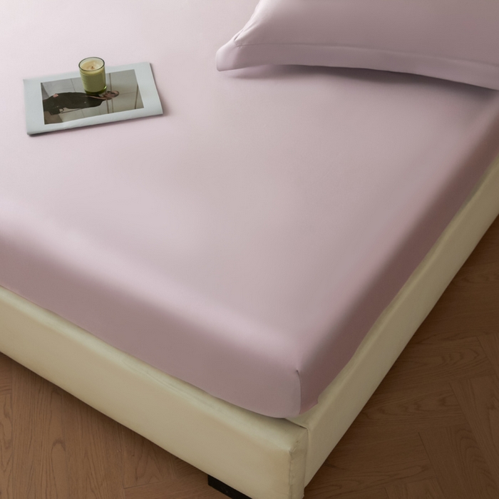 91家纺网 家纺一手货源 找家纺 涵宸2025新款天丝-天丝棉-纯色单床笠-场景1 床笠-紫语