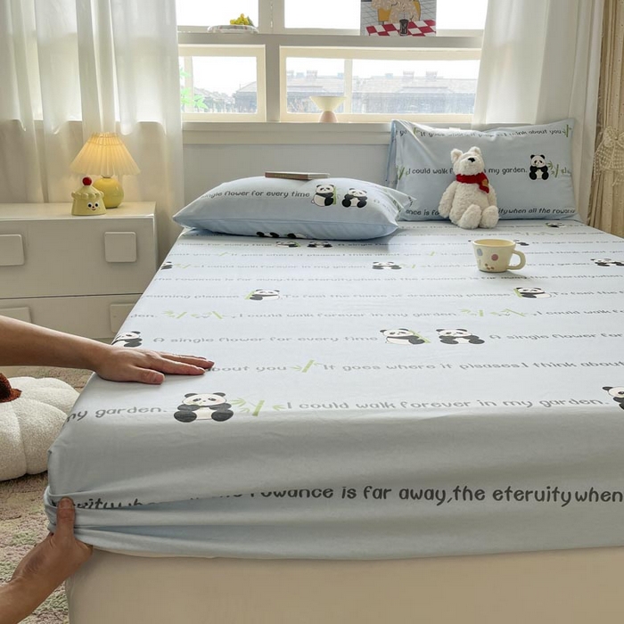 91家纺网 家纺一手货源 找家纺 新印象2025新款直角纯棉老粗布套件 床笠款 老粗布 -盼达