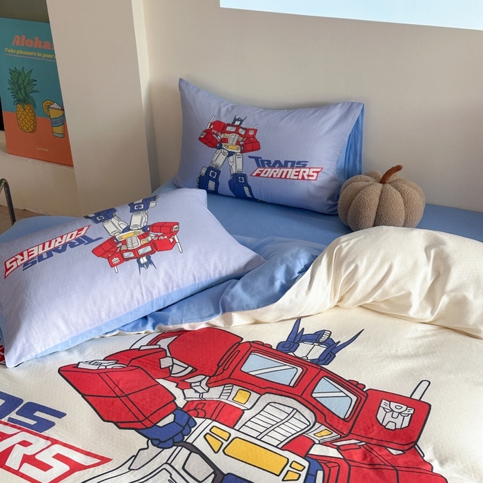 91家纺网 家纺一手货源 找家纺 2025新款设计师专版全棉双层纱四件套 超能勇士