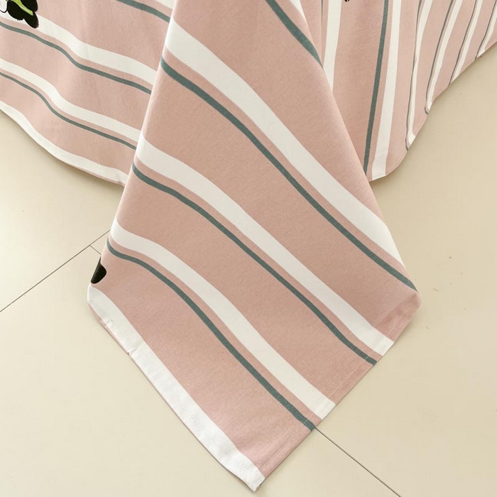 91家纺网 家纺一手货源 找家纺 新印象2025新款直角纯棉老粗布套件 床单款老粗布 -小熊猫